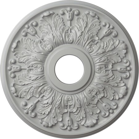 Ekena Millwork Apollo Ceiling Medallion (Fits Canopies up to 5 5/8"), 16 1/2"OD x 3 5/8"ID x 1 1/8"P, Frost CM16APFRF